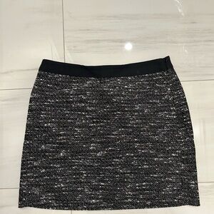 Black and white women’s skirt.